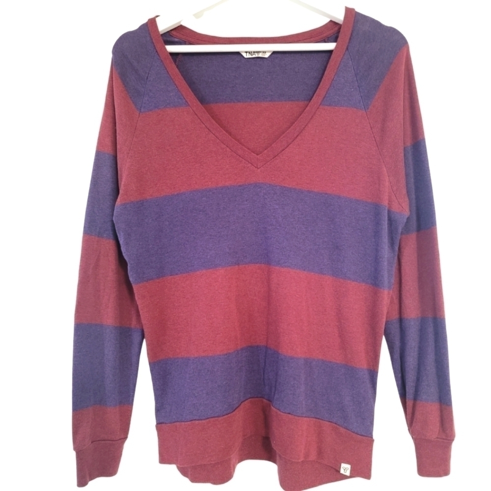 Aritzia TNA Stripe Long Sleeve Top Size XS